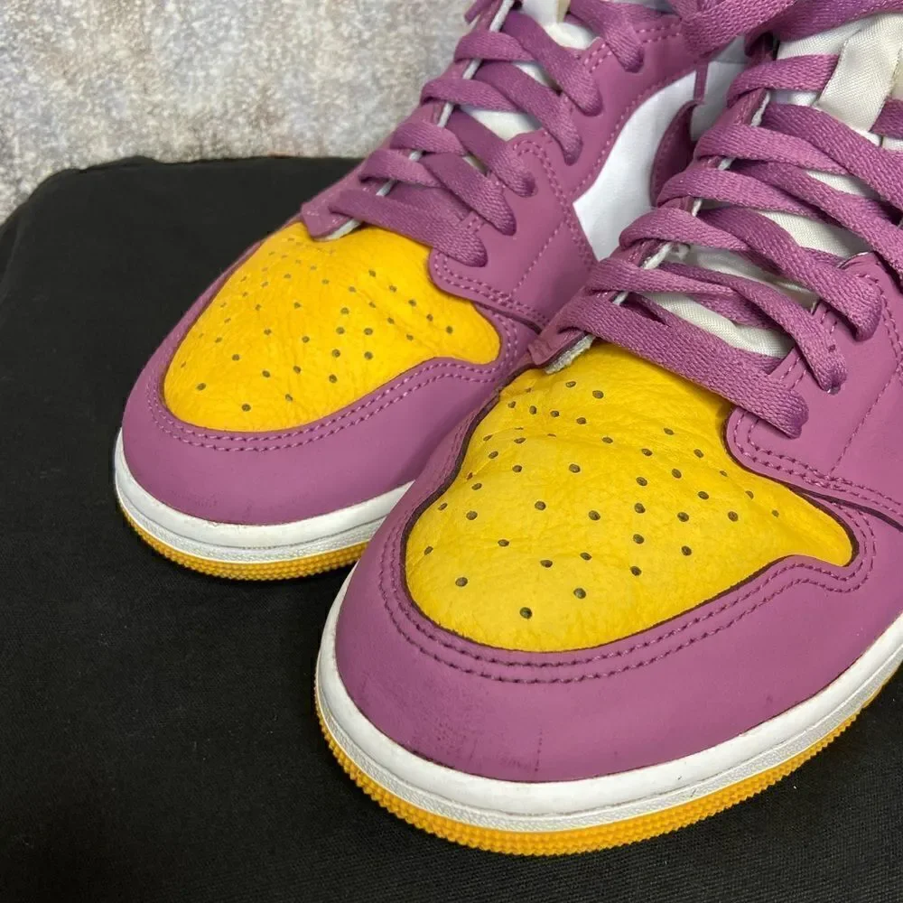 Jordan Air Jordan 1 Brotherhood Purple Yellow Sneakers Size 11,5